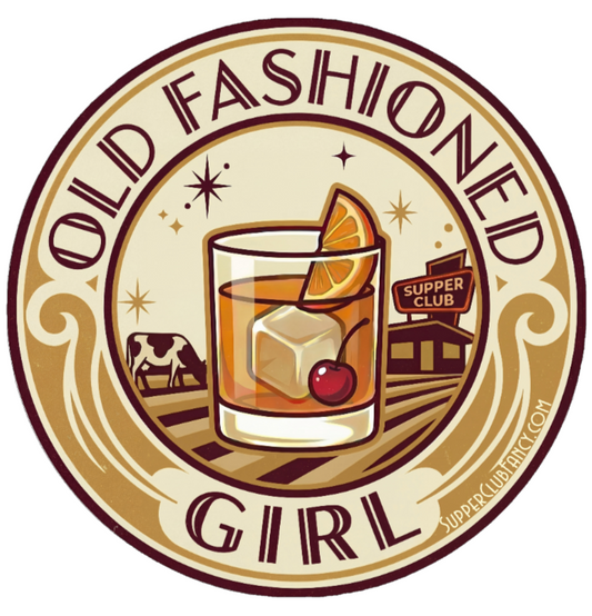 Old Fashioned Girl Vinyl Sticker - Matte Finish